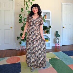 Vintage 90s Y2K floral maxi dress